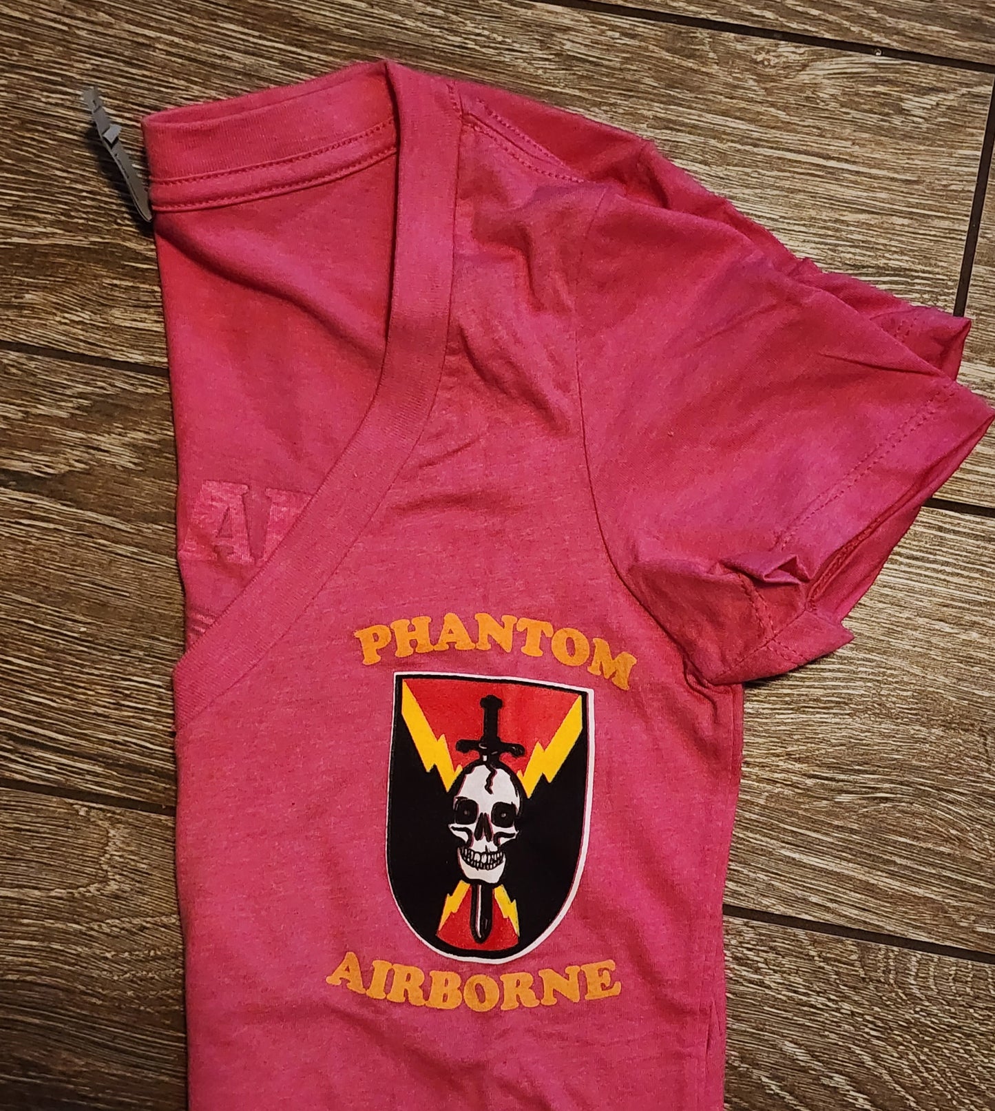 Woman's V-Neck Shirt, Dark Pink