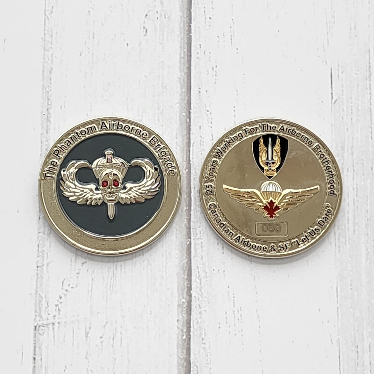 Phantom Airborne Brigade Canadian Paratrooper Challange Coin