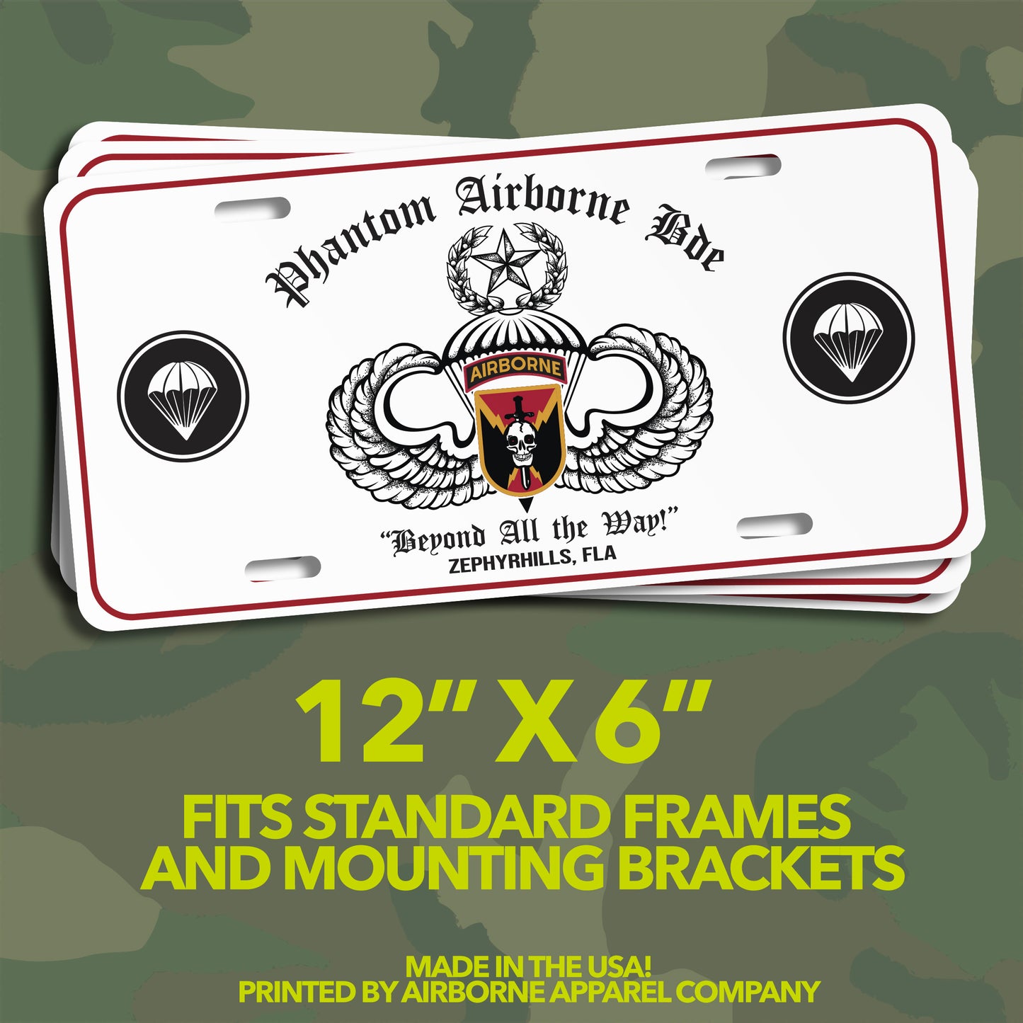 Phantom Airborne Brigade License Plate