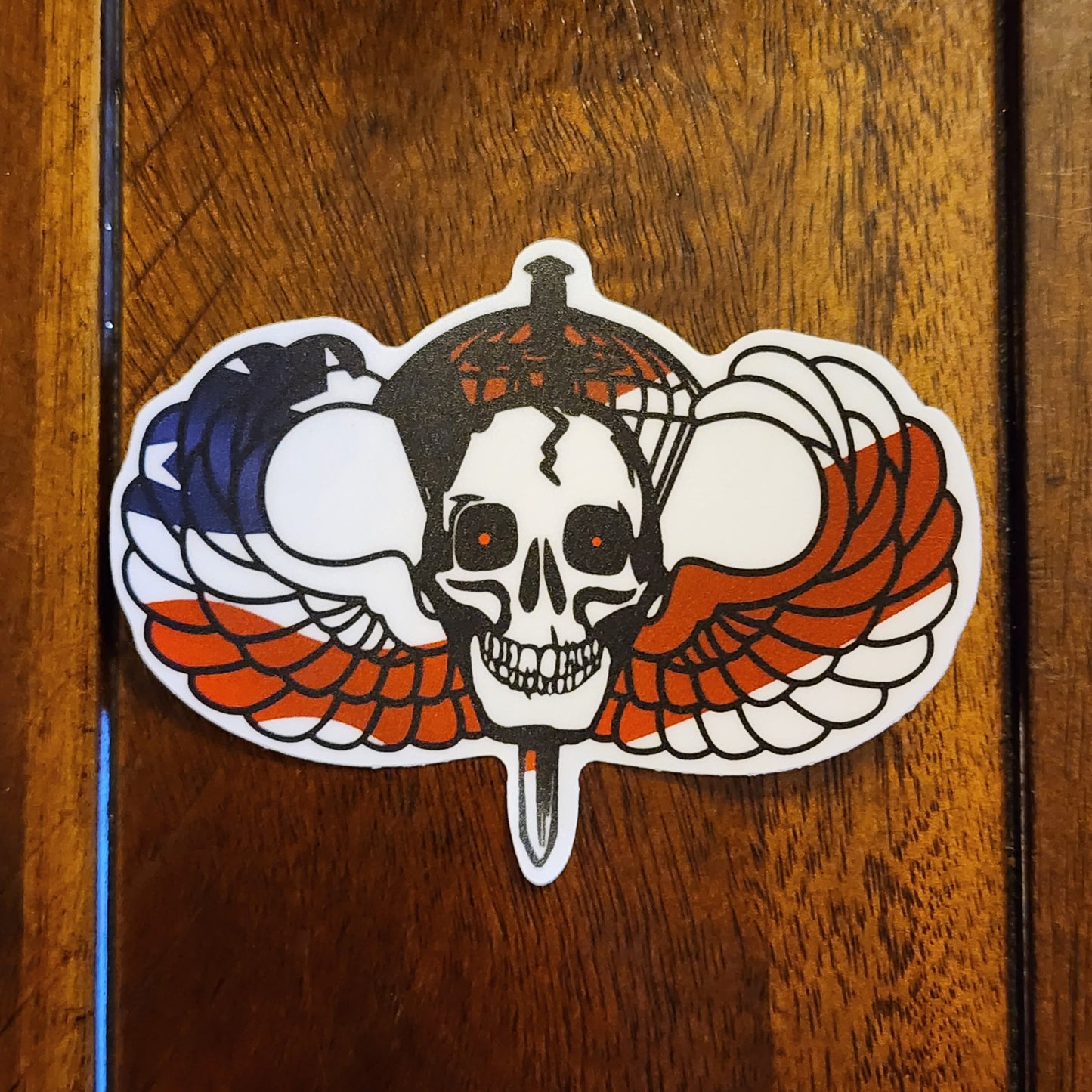 Red, White & Blue Phantom Airborne Wings Sticker