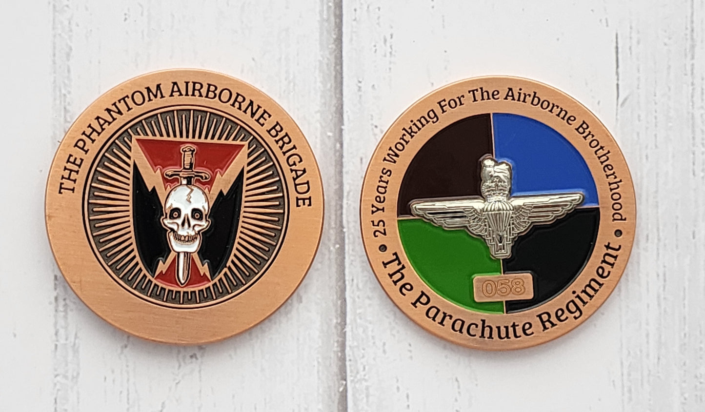 Phantom Airbrone Brigade Parachute Regiment Challange Coin