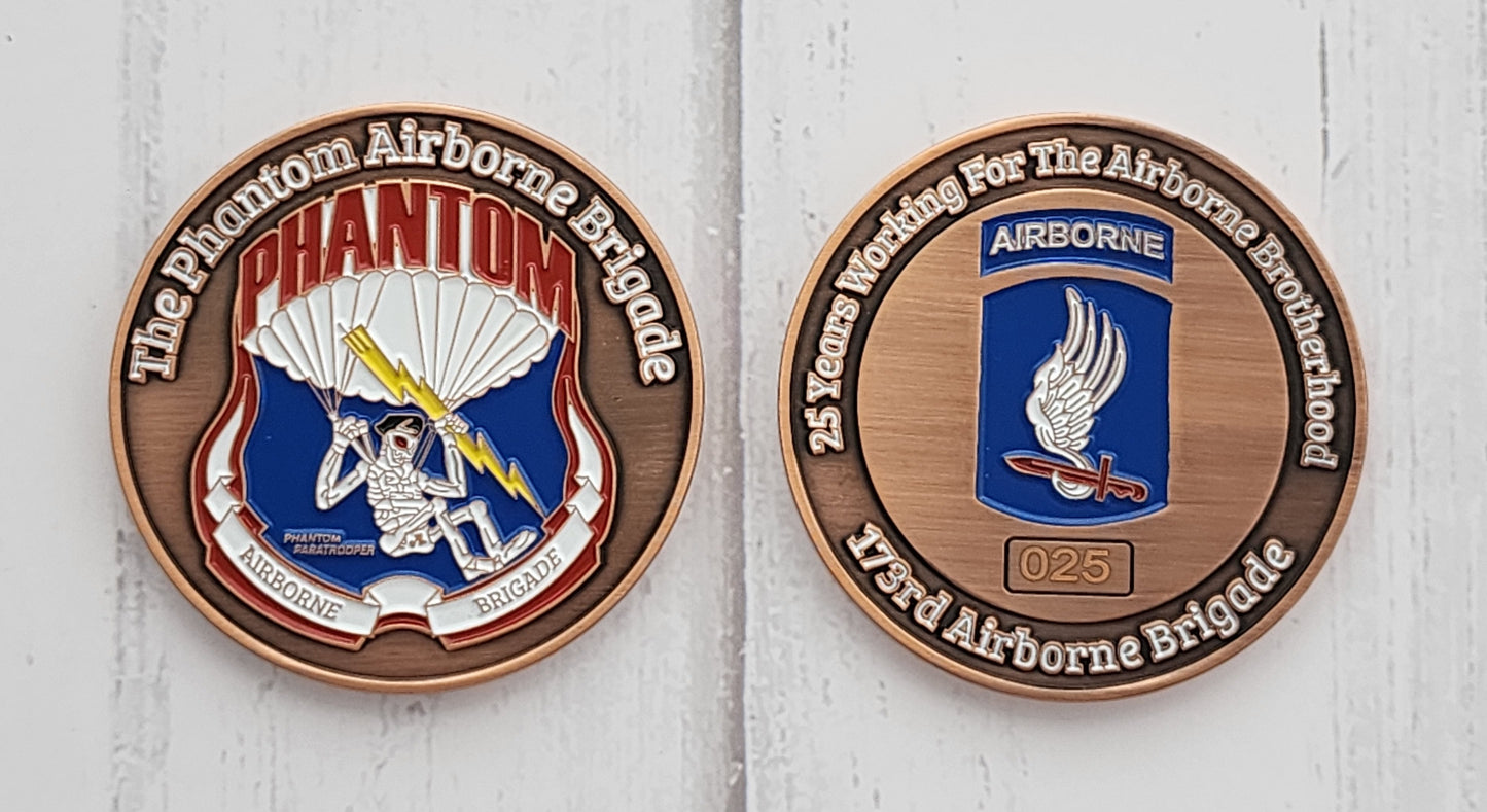Phantom Airborne Brigade 173rd Airborne Challange Coin