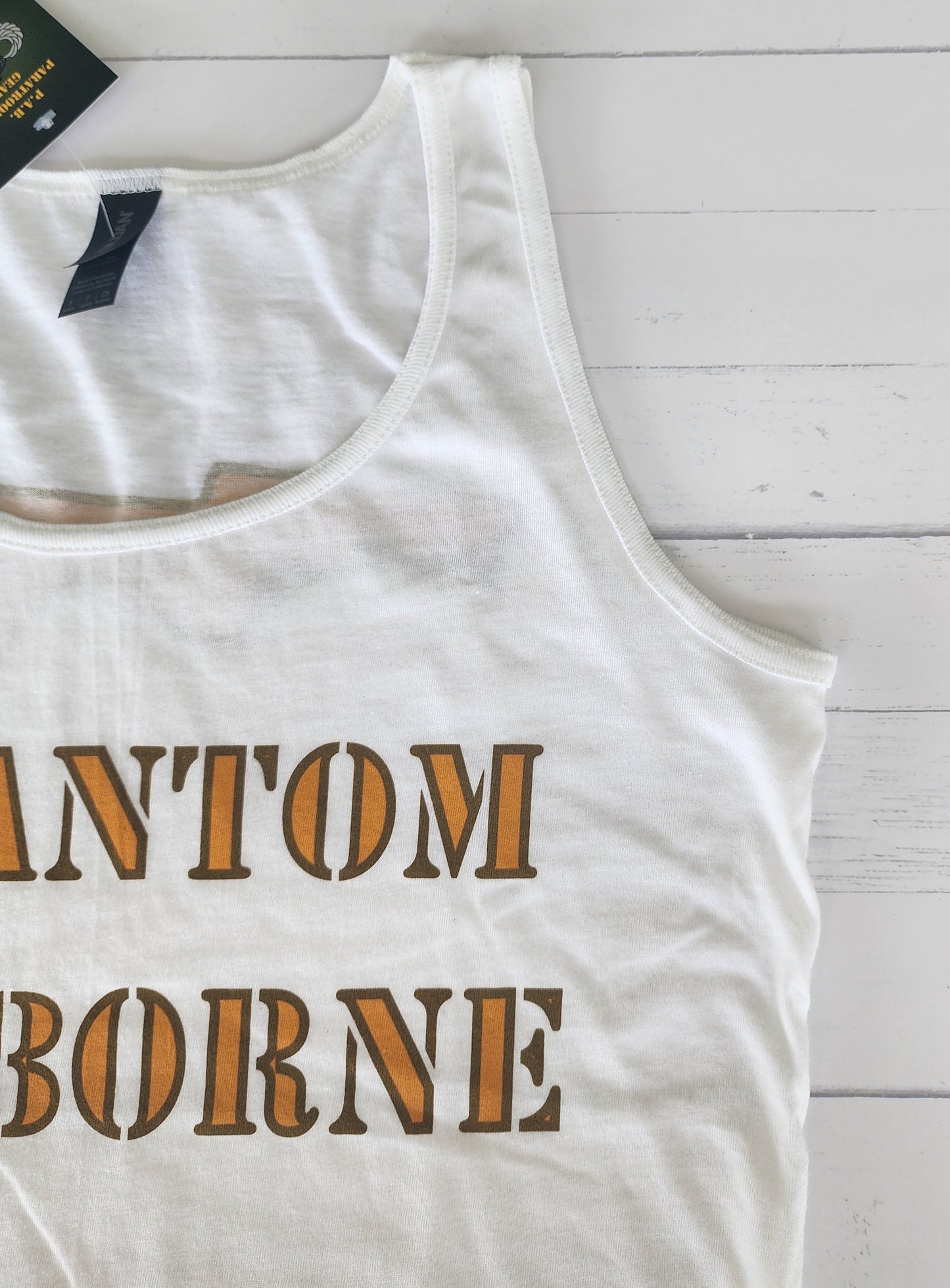 Women's White PAB Tank Top