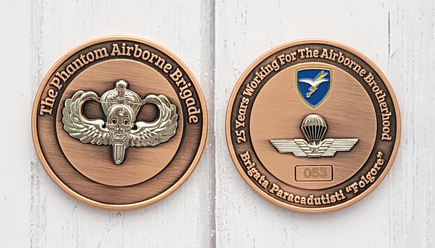 Phantom Airborne Brigade Italian "Folgore" Challange Coin