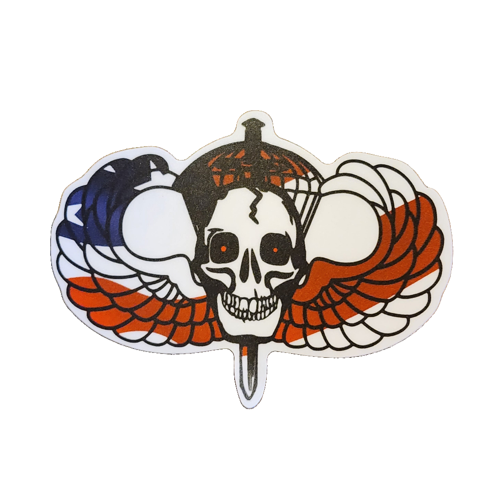 Red, White & Blue Phantom Airborne Wings Sticker