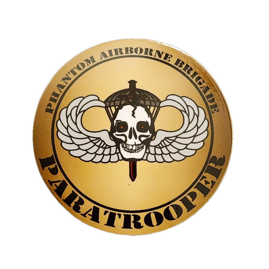 Phantom Airborne Brigade Paratrooper Sticker