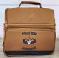 Brown bag with 'Phantom Airborne' text and logo on a wooden surface