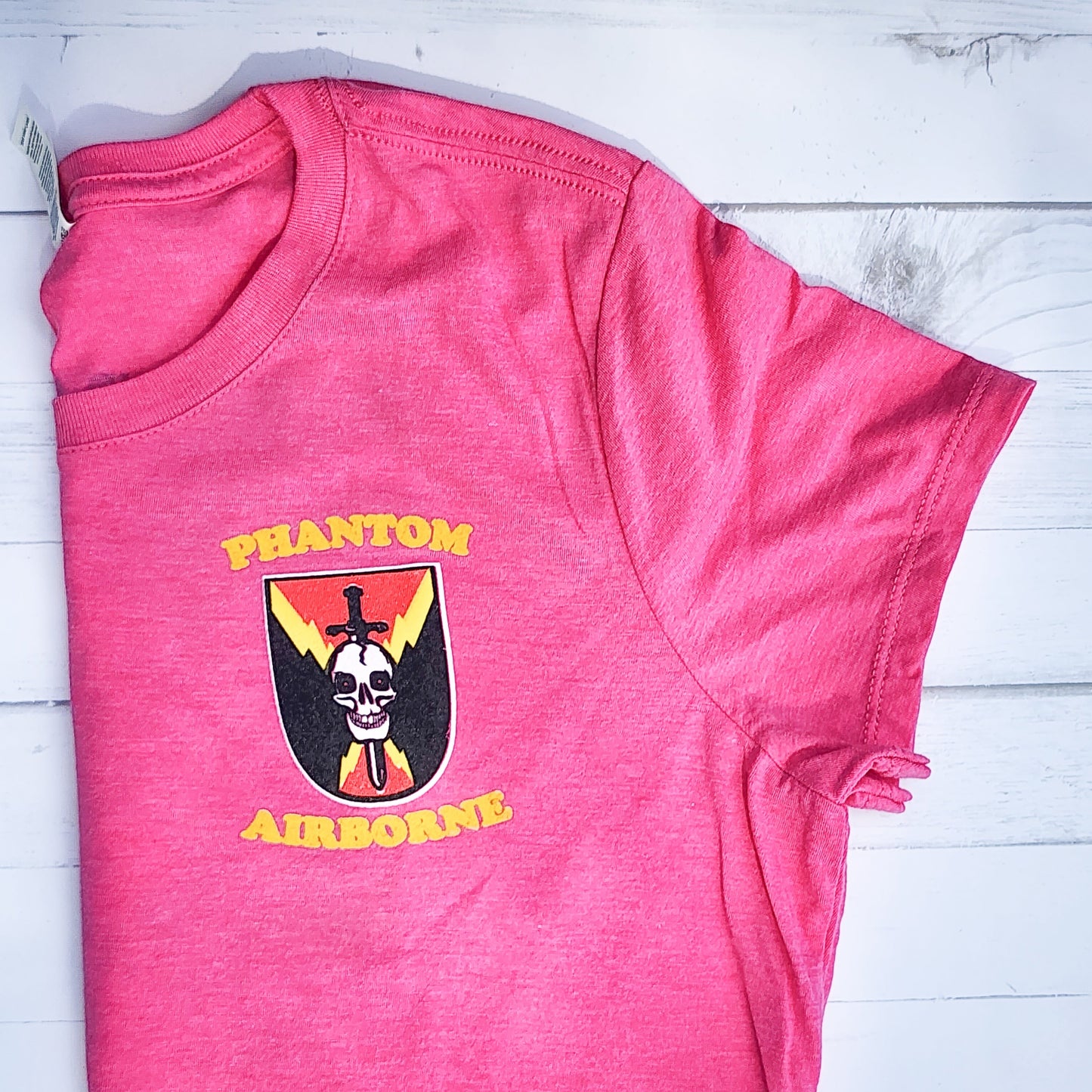 "My Husband Jumps" Woman's Pink Fitted Tee